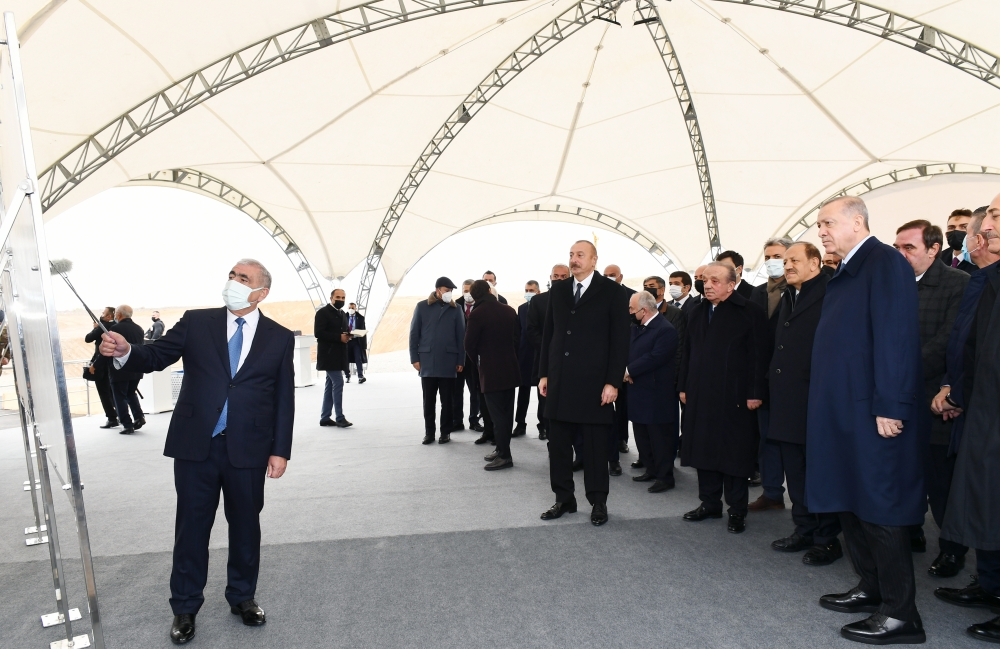 Президенты Азербайджана и Турции ознакомились с ходом работ по строительству дороги в Шушу - ФОТО