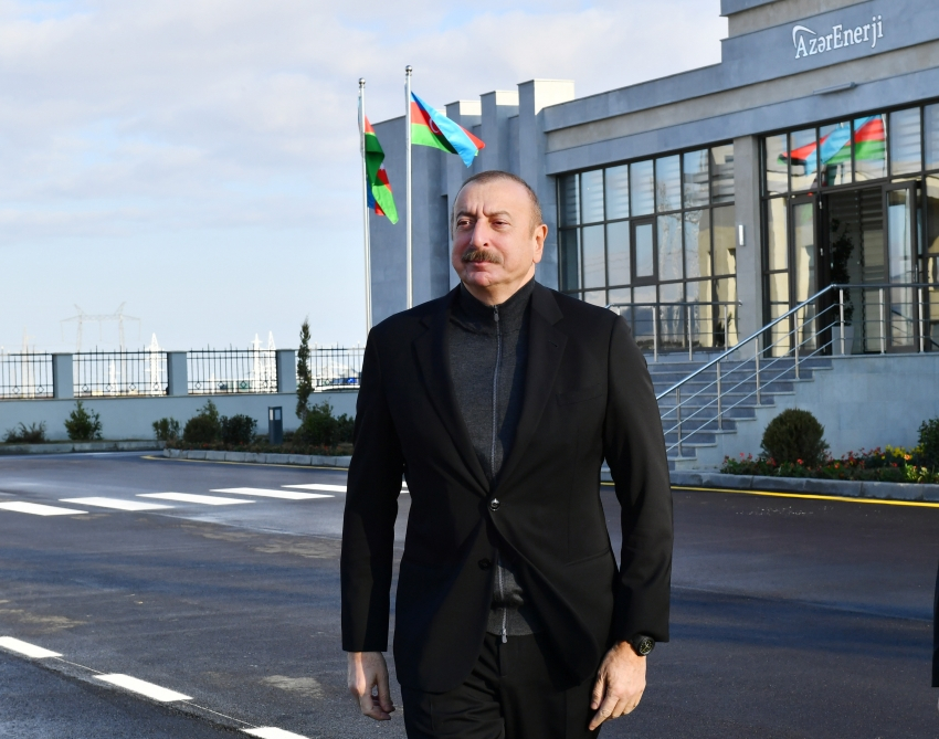 Ильхам Алиев на открытии после реконструкции узловой подстанции "Яшма" - ВИДЕО