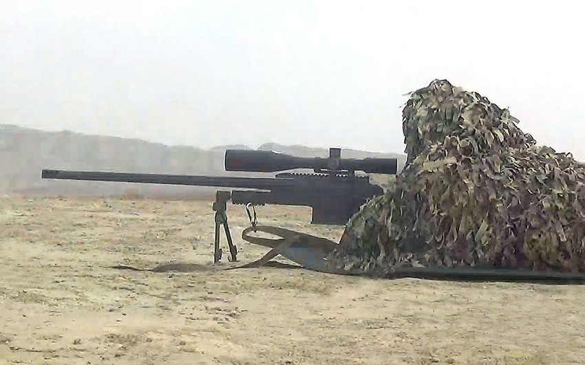 Совершенствуется огневая подготовка снайперов азербайджанской армии - ВИДЕО