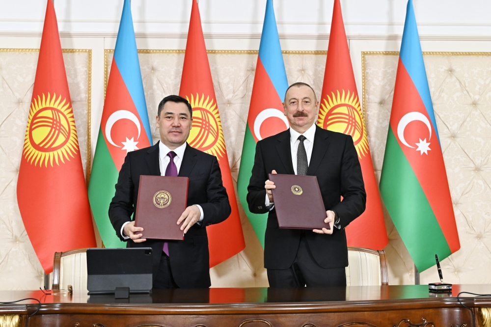 Подписаны азербайджано-кыргызские документы - ФОТО