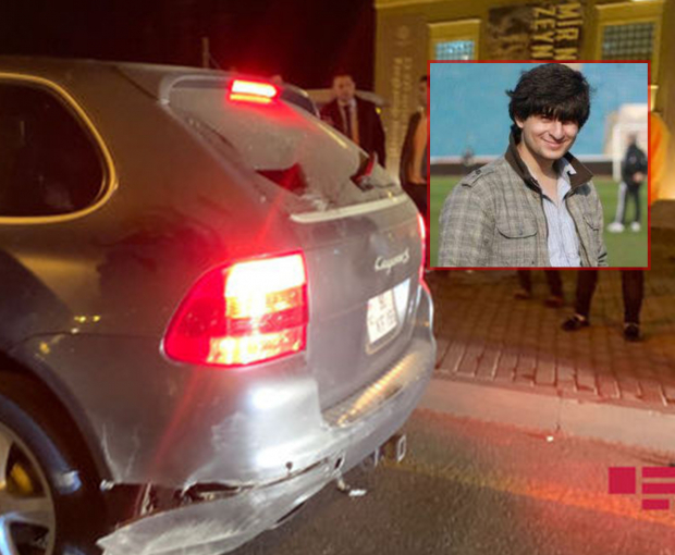 В Баку внук известного поэта попал в аварию на своем Porsche - ФОТО