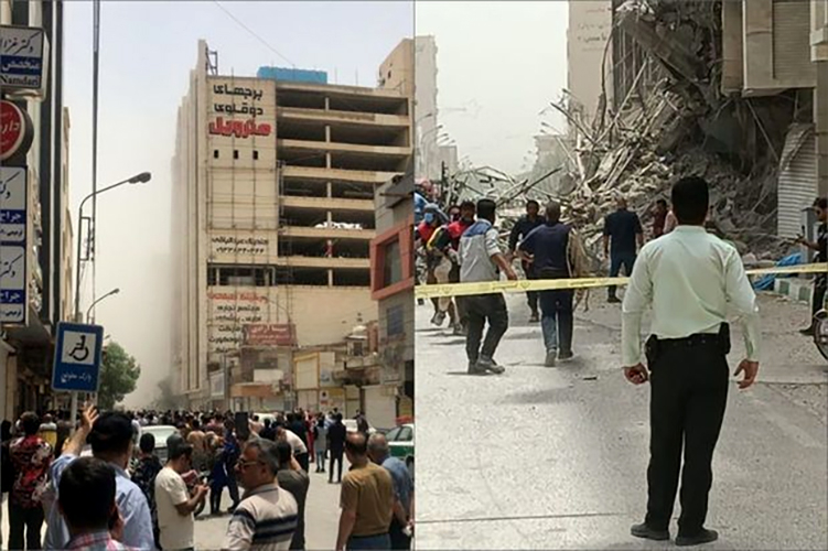 В связи с обрушением высотного здания в Иране арестован ряд чиновников - ФОТО