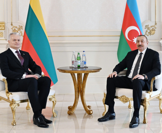 Состоялась встреча президентов Азербайджана и Литвы - ФОТО