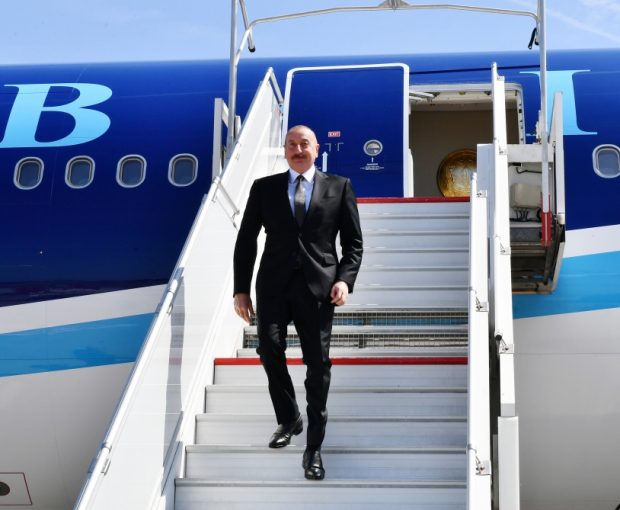 Президент Ильхам Алиев прибыл с рабочим визитом в Бельгию - ВИДЕО