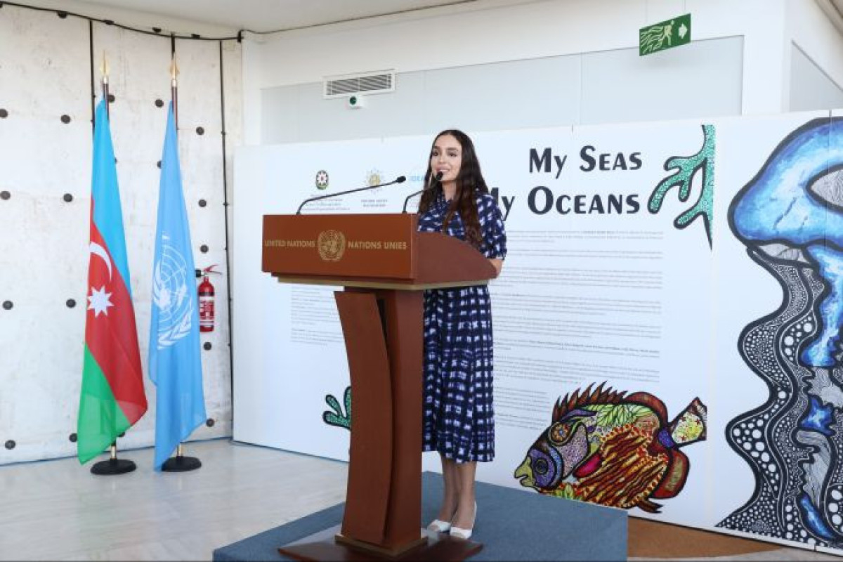 Лейла Алиева на открытии выставки "Мои моря, мои океаны" в Женеве - ФОТО