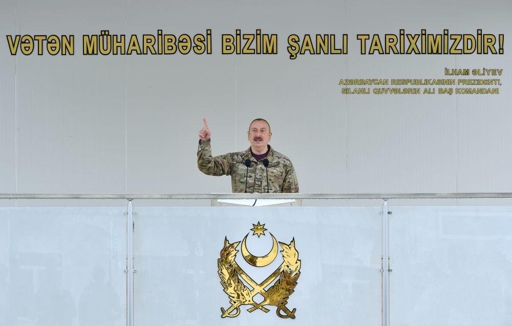 Президент Азербайджана принял участие в открытии воинской части в Кяльбаджаре - ФОТО