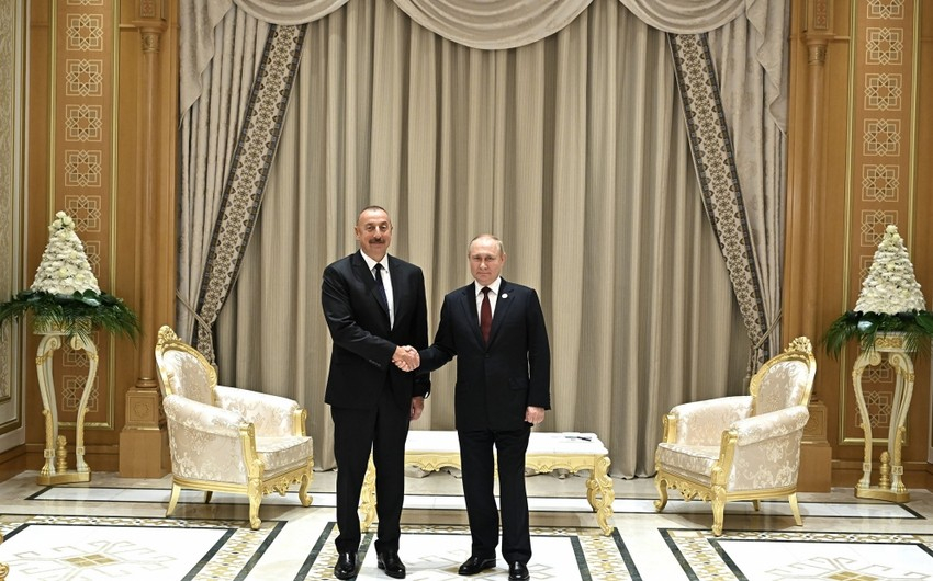 Ильхам Алиев встретился с Владимиром Путиным в Ашхабаде - ОБНОВЛЕНО + ВИДЕО