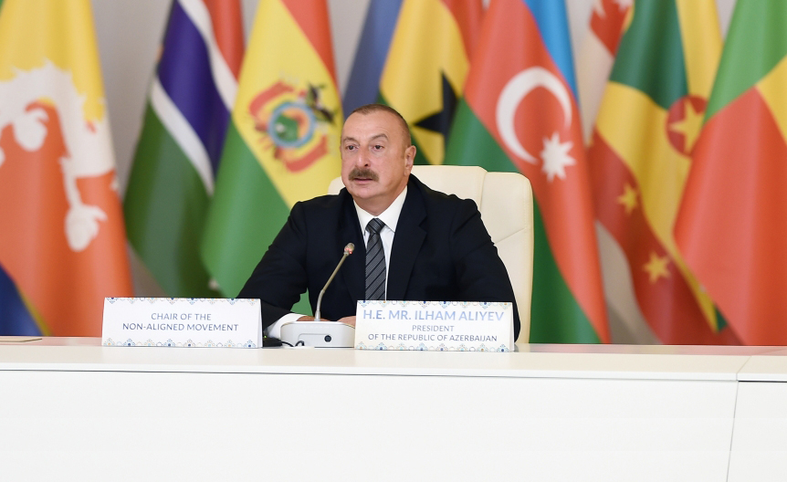 Ильхам Алиев выступил на конференции Парламентской сети Движения неприсоединения - ВИДЕО