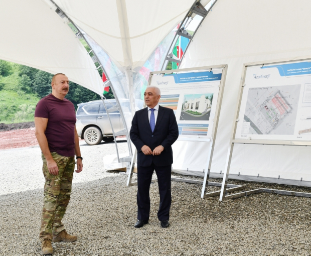 Президент ознакомился с работами, проводимыми на электроподстанции "Горчу" в Лачине - ФОТО