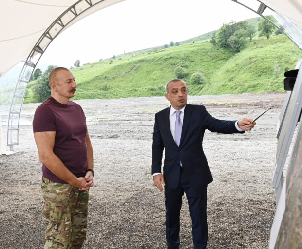 Ильхам Алиев ознакомился с проектом водохранилища "Хакаричай" в Лачинском районе