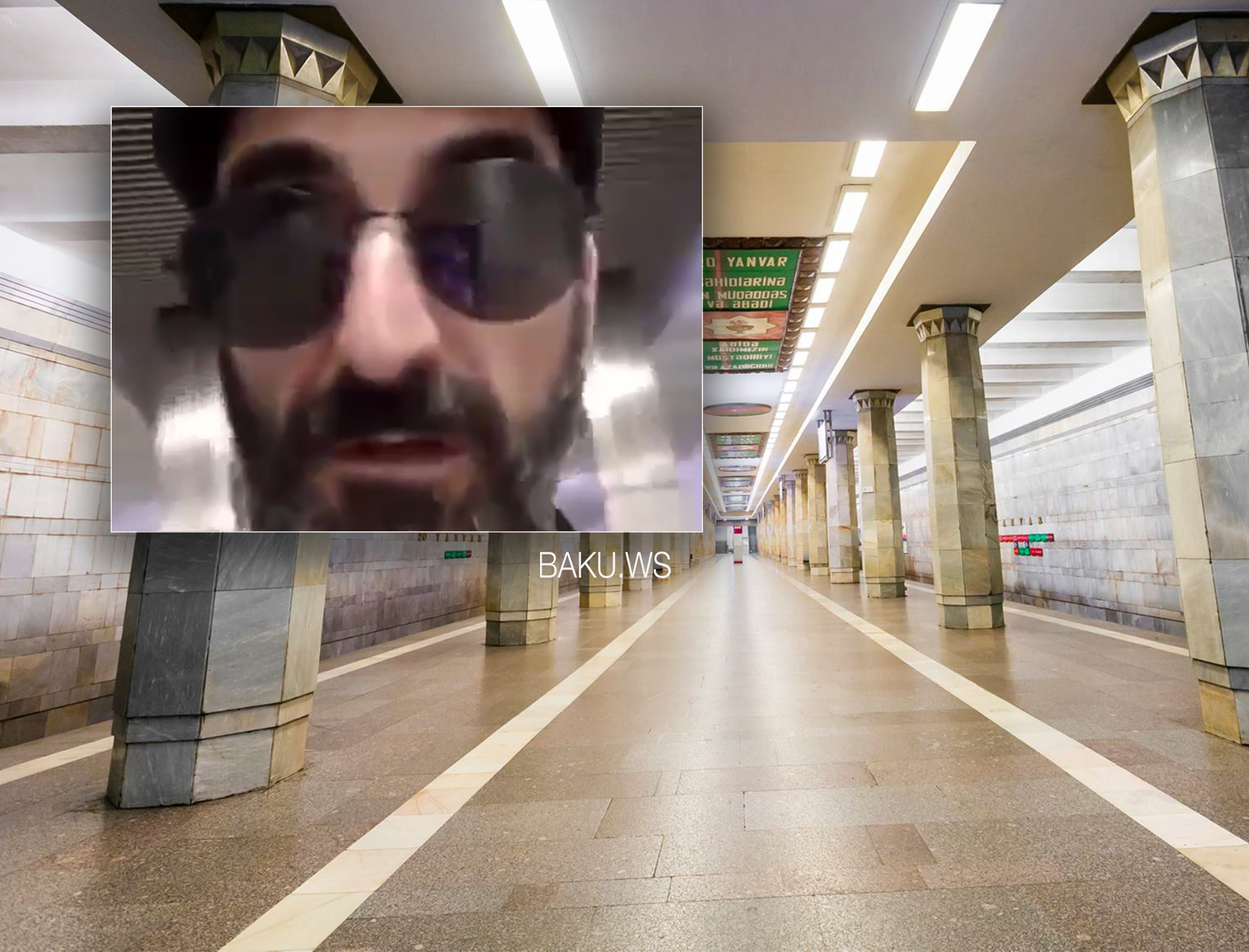 В бакинском метро разгуливает мужчина с топором