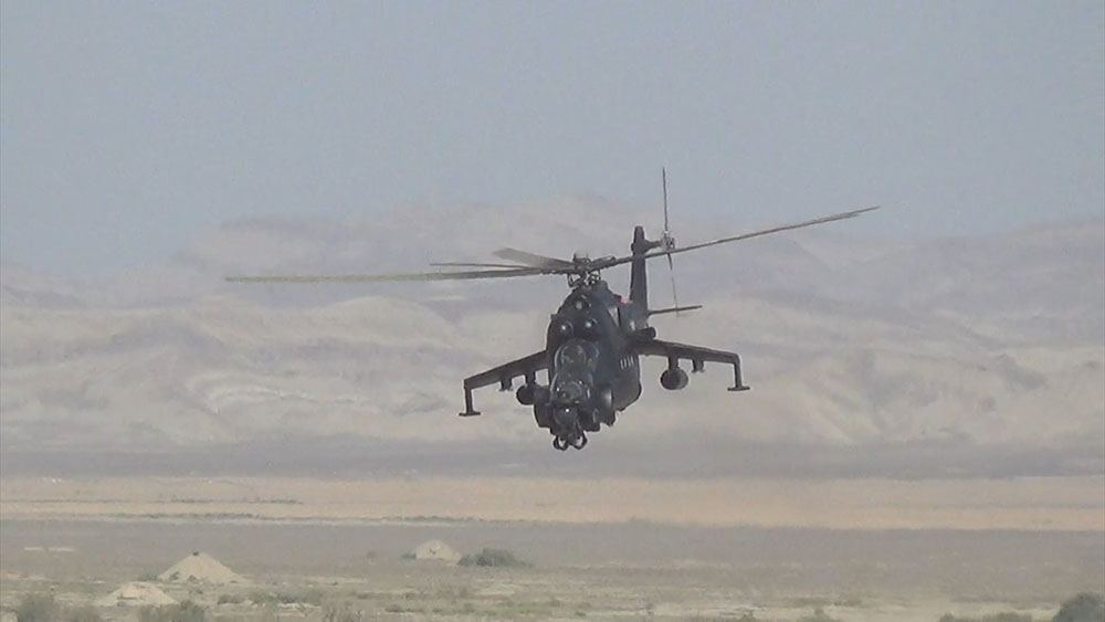 Проведены учения с экипажами вертолетов ВВС – ВИДЕО
