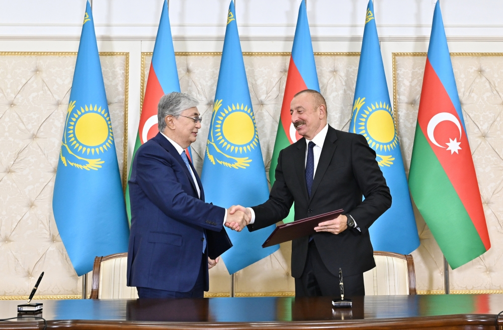 Подписаны азербайджано-казахстанские документы - ФОТО