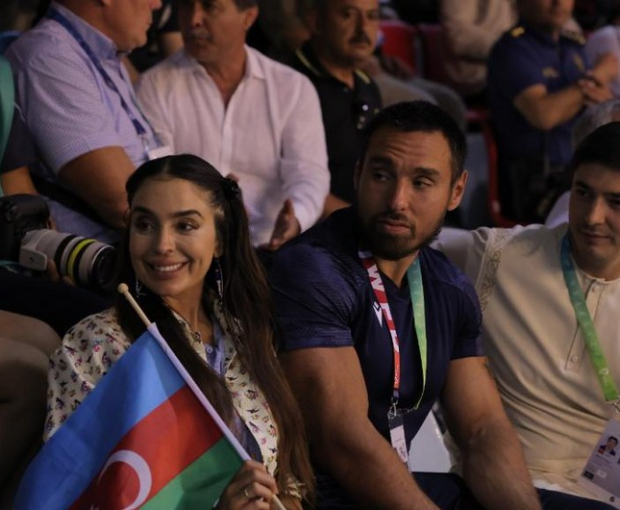 Лейла Алиева следит за выступлениями азербайджанских борцов на Исламиаде - ФОТО