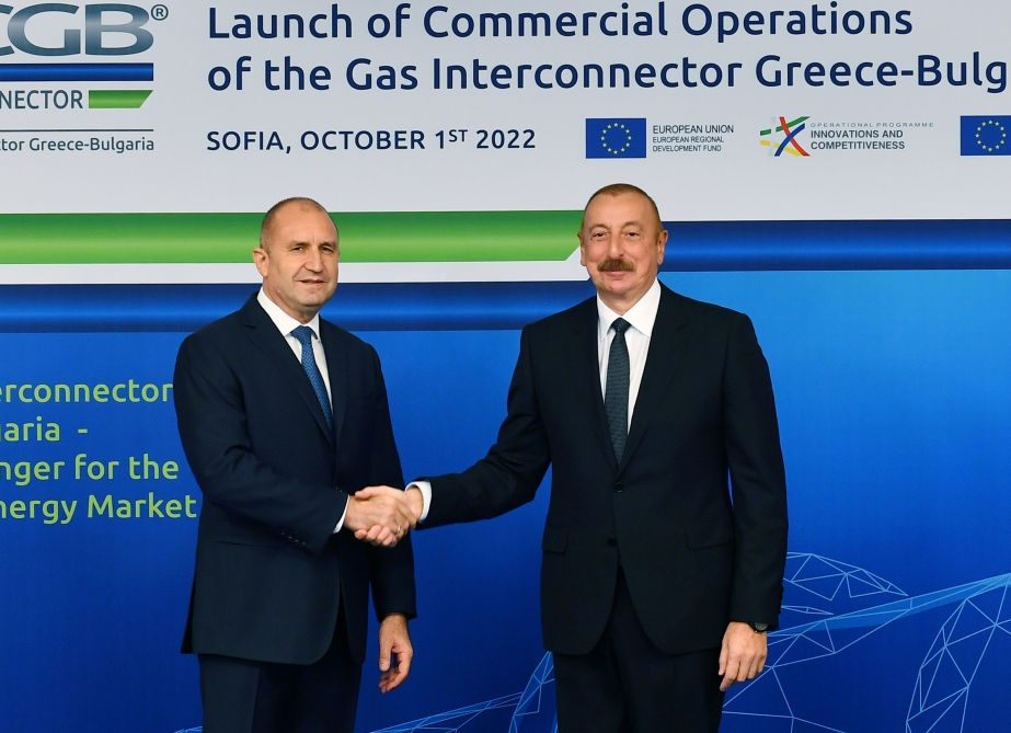 Ильхам Алиев принял участие в открытии газового интерконнектора Греция-Болгария - ФОТО