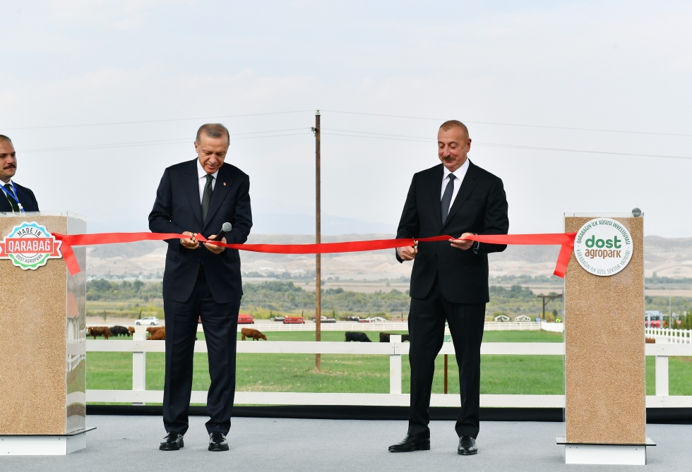 Президенты Азербайджана и Турции приняли участие в открытии "Агропарк Dost" в Зангилане - ФОТО