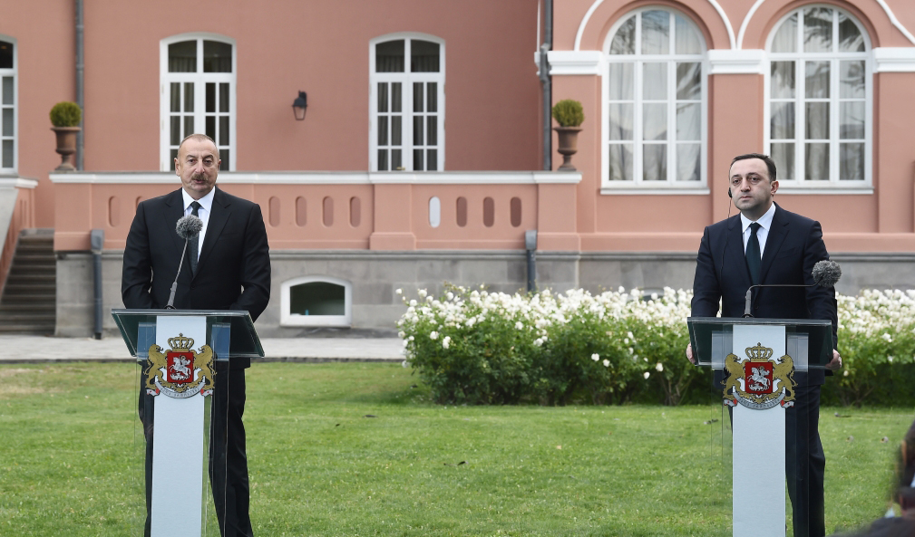 Президент Азербайджана и премьер-министр Грузии выступили с заявлениями для прессы - ОБНОВЛЕНО + ВИДЕО