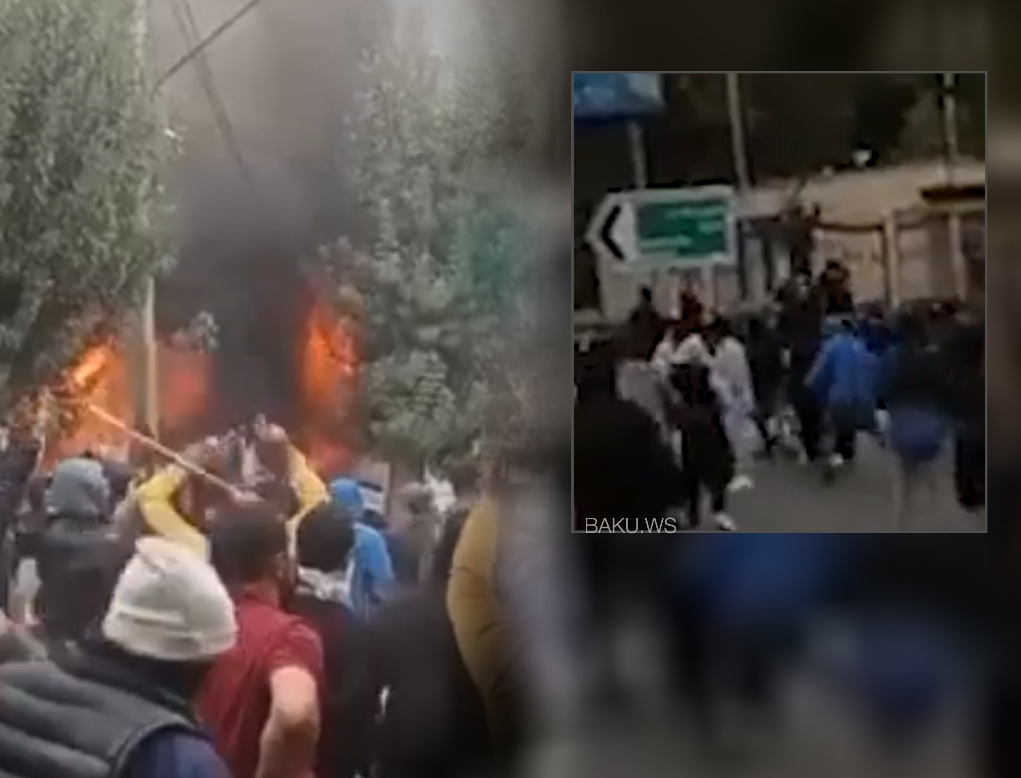 В Иране протестующие подожгли здание ИВ - ВИДЕО