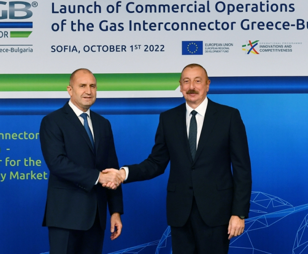 Ильхам Алиев принял участие в открытии газового интерконнектора Греция-Болгария - ФОТО