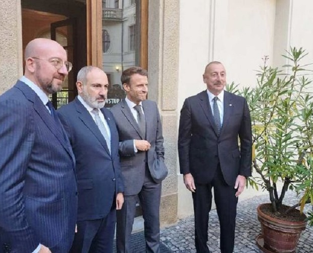 Началась четырехсторонняя встреча глав Азербайджана, Армении, Франции и ЕС - ФОТО