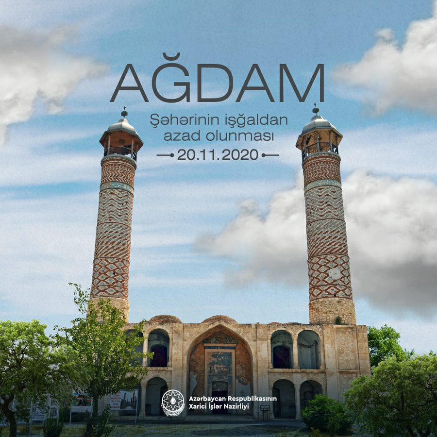 МИД поделился публикацией о годовщине освобождения Агдама - ФОТО