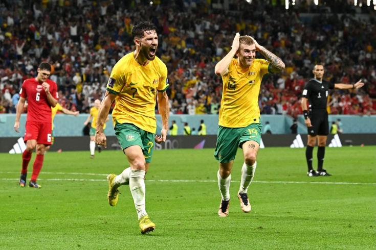 Сборная Австралии обыграла Данию и во 2-й раз в истории вышла в плей-офф ЧМ