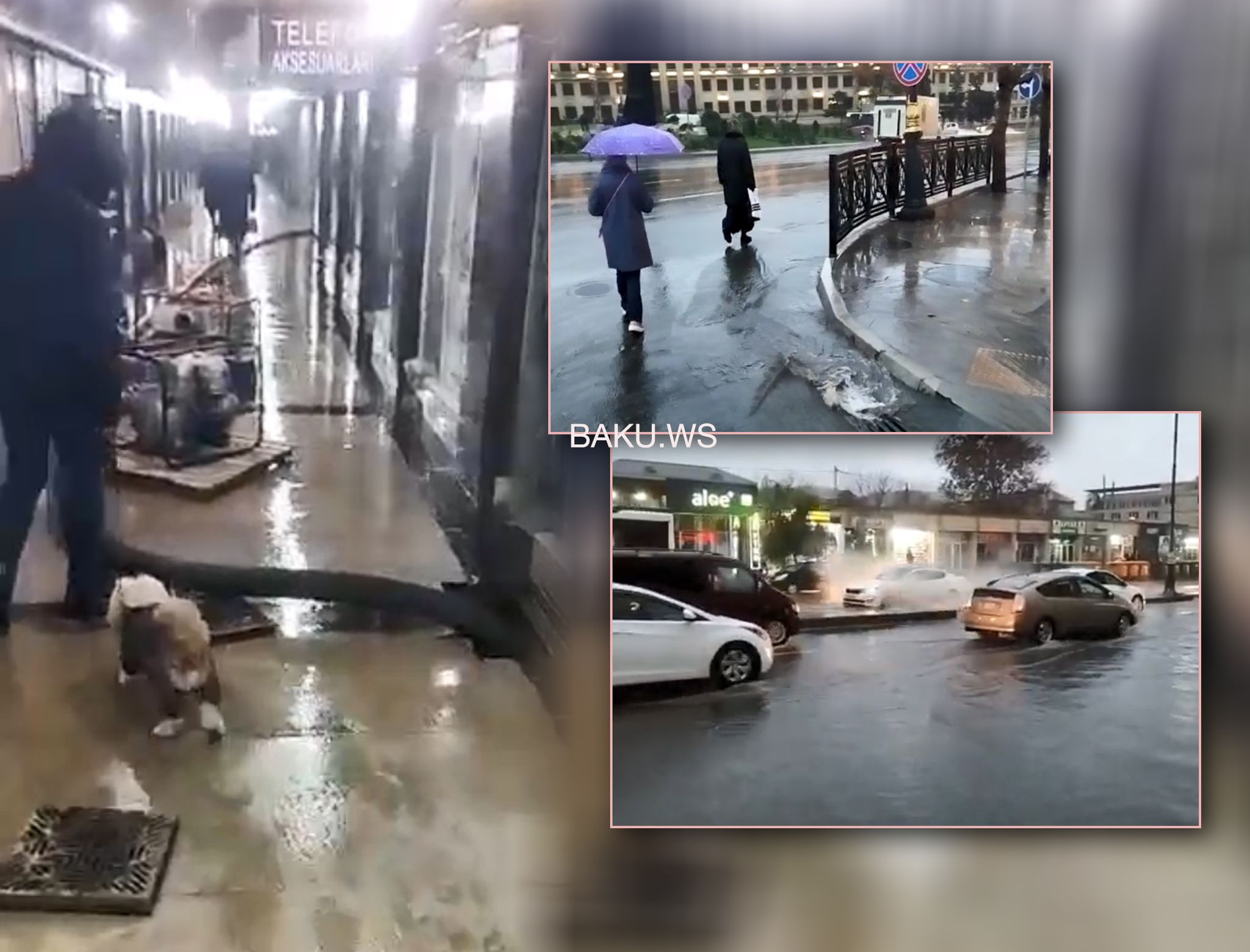 Дождь стал тяжелым испытанием для жителей Баку - ВИДЕО