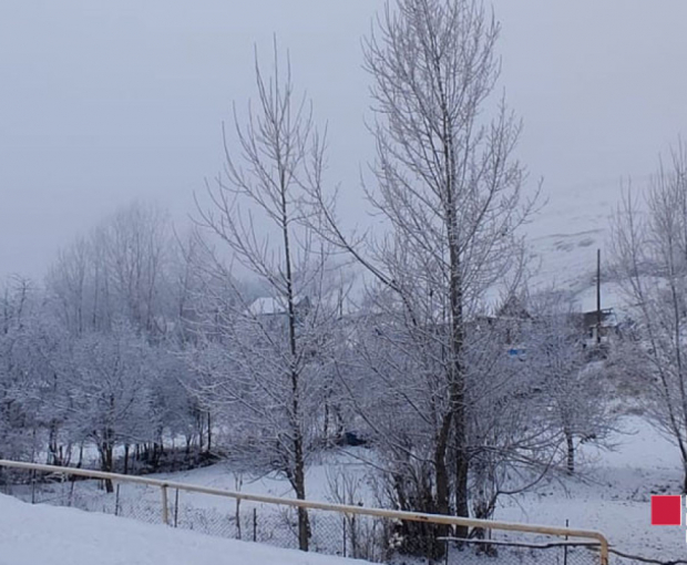 В нескольких районах Азербайджана выпал снег - ФОТО