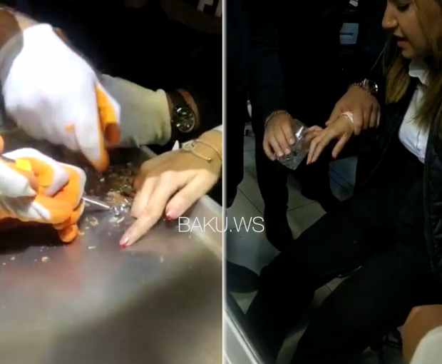 В ТЦ Баку у женщины на пальце застряло кольцо: На помощь пришли сотрудники МЧС - ВИДЕО