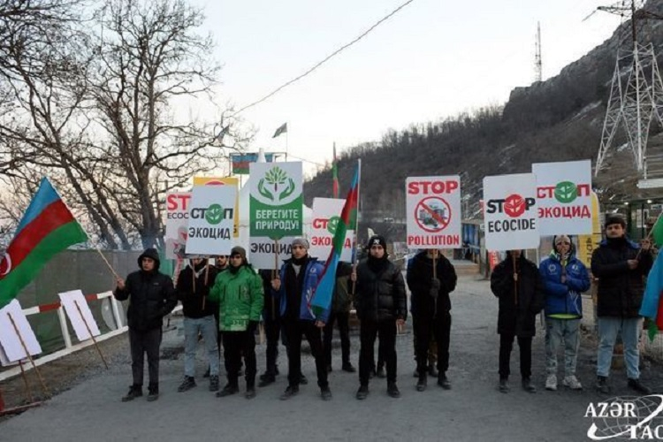 Акция протеста на дороге Ханкенди - Лачын продолжается 48-й день - ФОТО