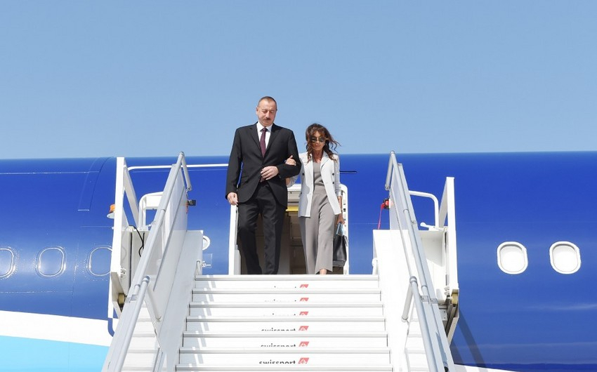 Президент Ильхам Алиев отправился с официальным визитом в Венгрию - ФОТО