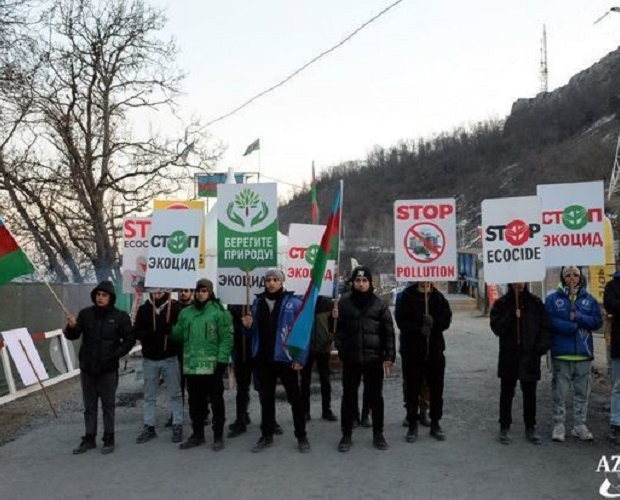 Акция протеста на дороге Ханкенди - Лачын продолжается 48-й день - ФОТО