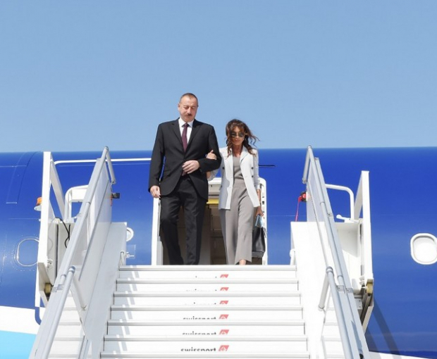 Президент Ильхам Алиев отправился с официальным визитом в Венгрию - ФОТО