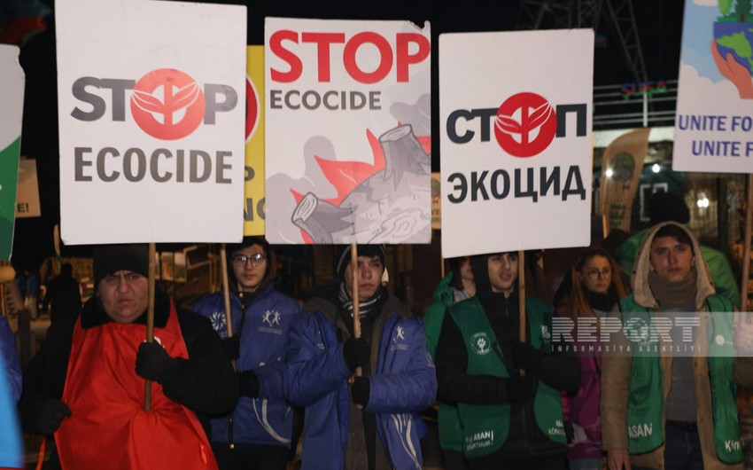 Акция на дороге Ханкенди-Лачын продолжается, протестующие требуют положить конец экотеррору