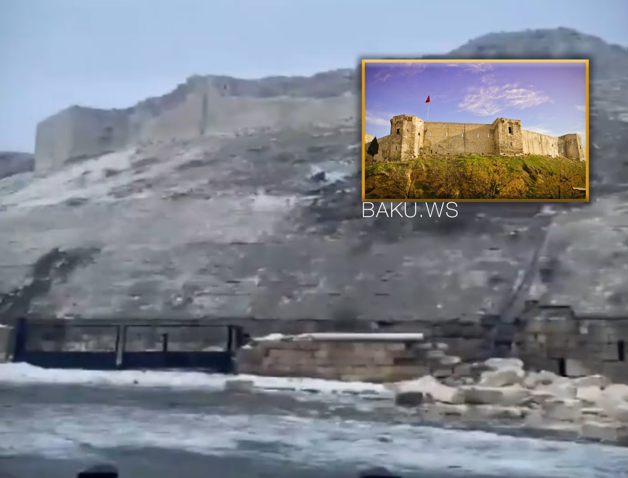 В Турции в результате землетрясения обрушилась 6000-летняя крепость Газиантеп - ВИДЕО
