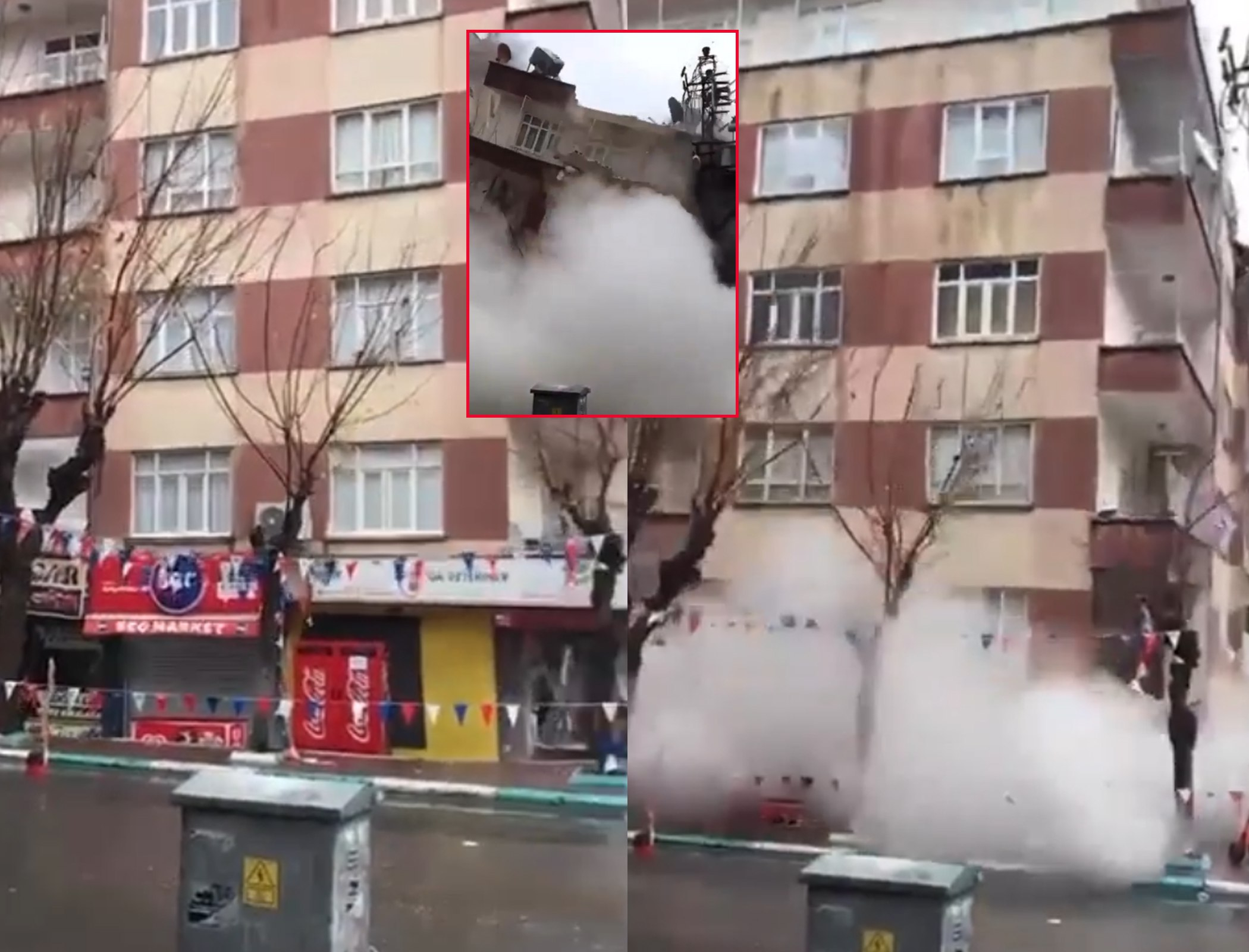 В Сети появились кадры обрушения многоэтажного дома в Турции после землетрясения - ВИДЕО