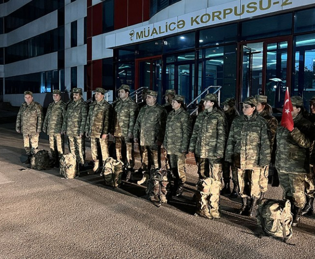 Группа военного медицинского персонала азербайджанской армии отправилась в Турцию - ФОТО