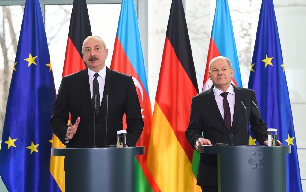 Президент Азербайджана и Канцлер Германии провели совместную пресс-конференцию - ВИДЕО