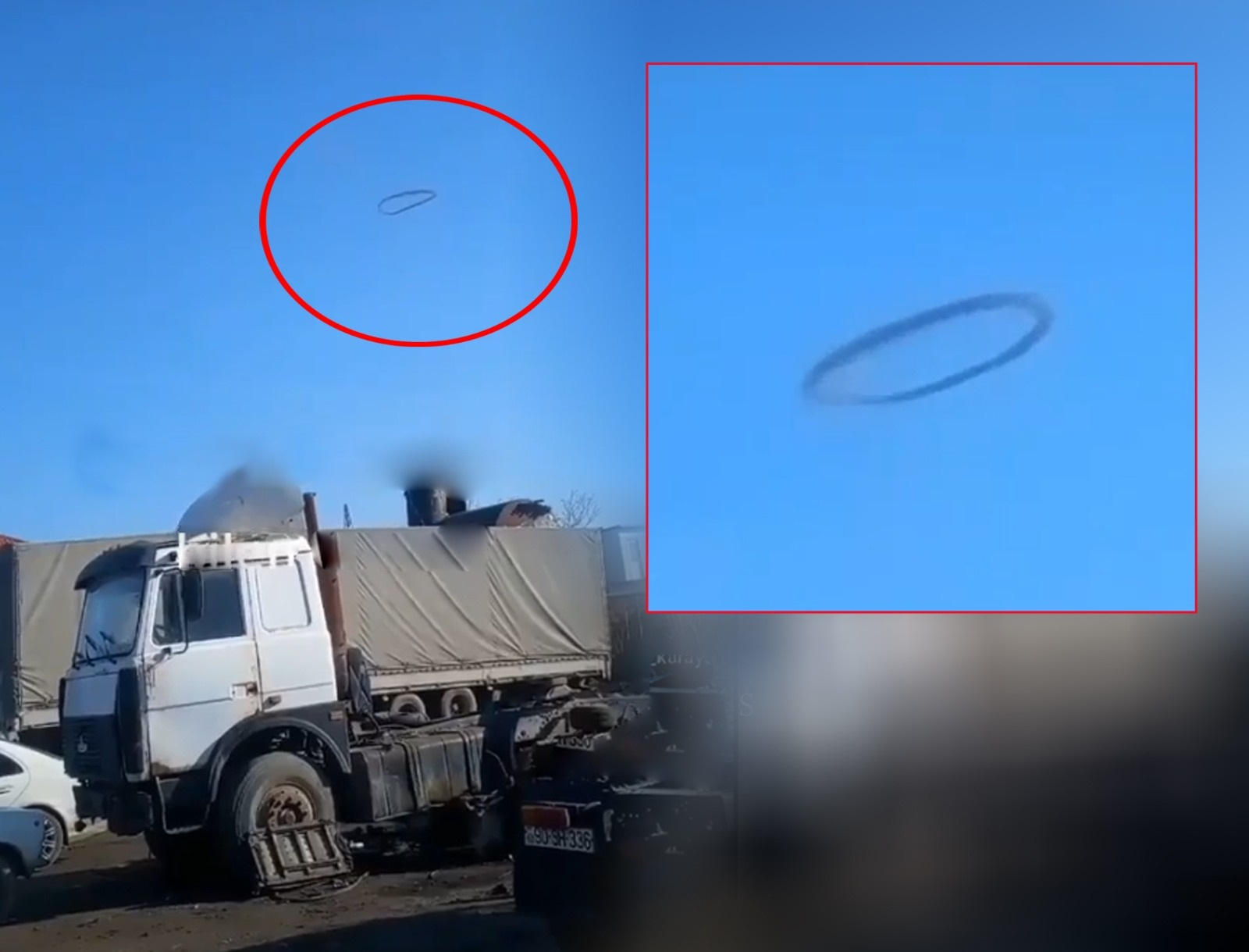 В небе над Азербайджаном заметили неизвестный объект в форме кольца - ВИДЕО