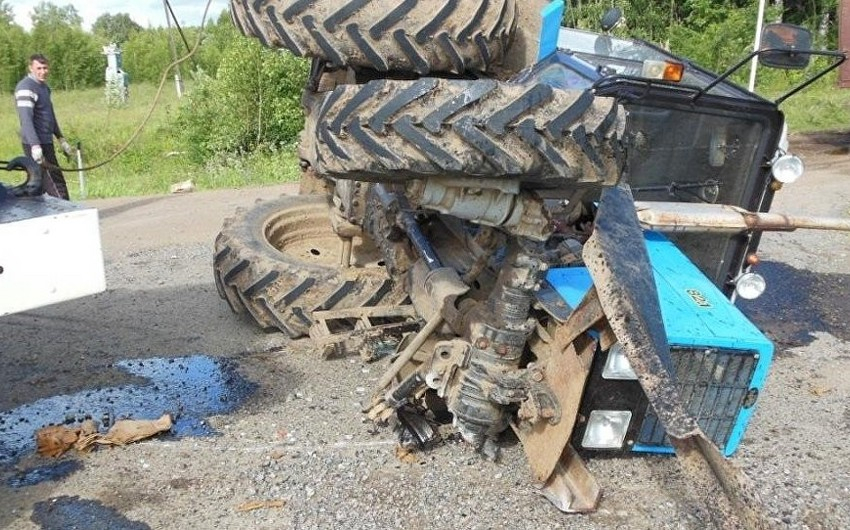 В Кельбаджарском районе перевернулся трактор: есть пострадавший