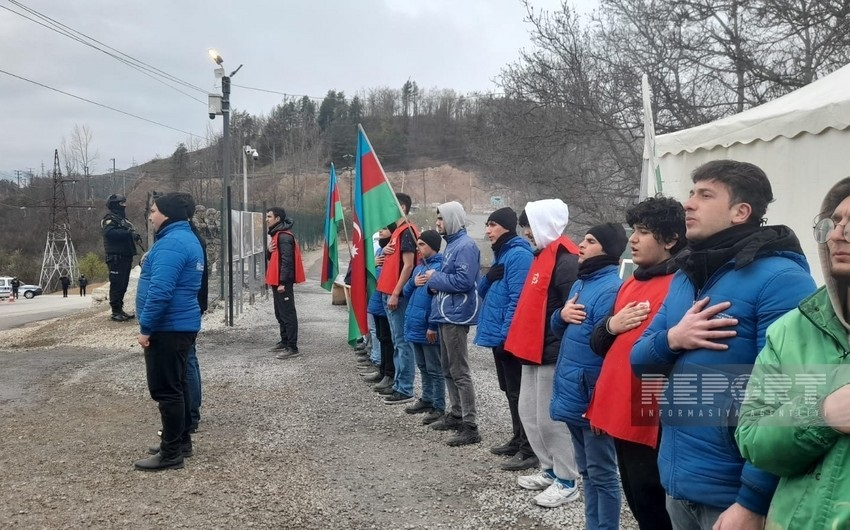 Экоакция на дороге Ханкенди-Лачын: демонстранты проявляют высокую активность и на 129-й день