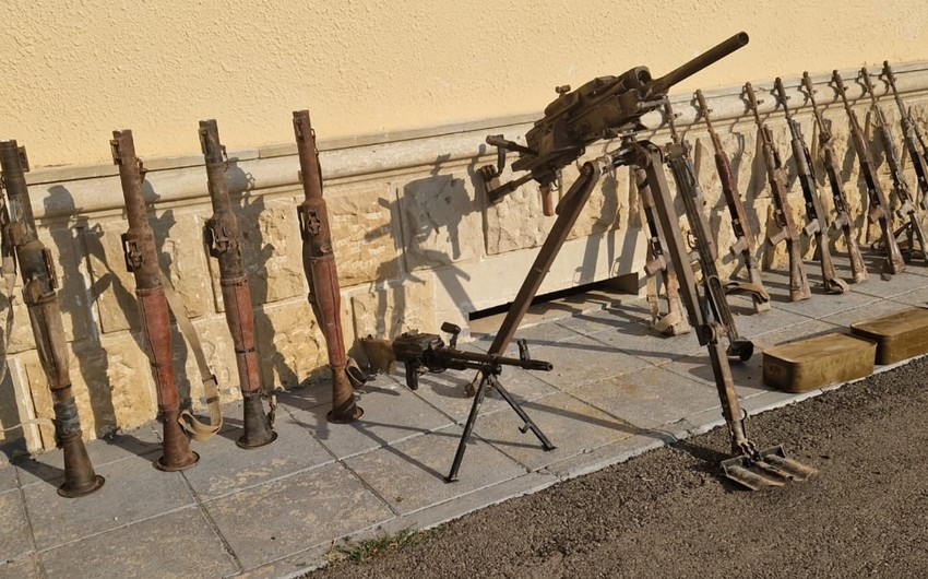В Физулинском районе обнаружены оружие и боеприпасы - ВИДЕО