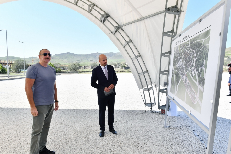 Президент Азербайджана Ильхам Алиев совершил поездку в Джебраильский район - ОБНОВЛЕНО + ФОТО