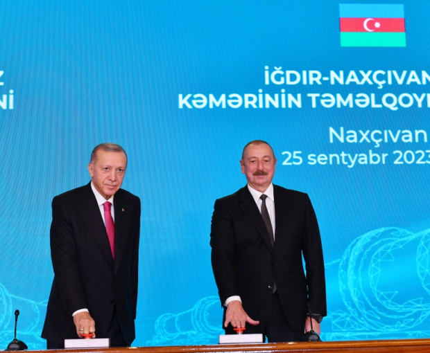 Ильхам Алиев и Реджеп Тайип Эрдоган заложили фундамент газопровода из Турции в Нахчыван - ОБНОВЛЕНО + ВИДЕО