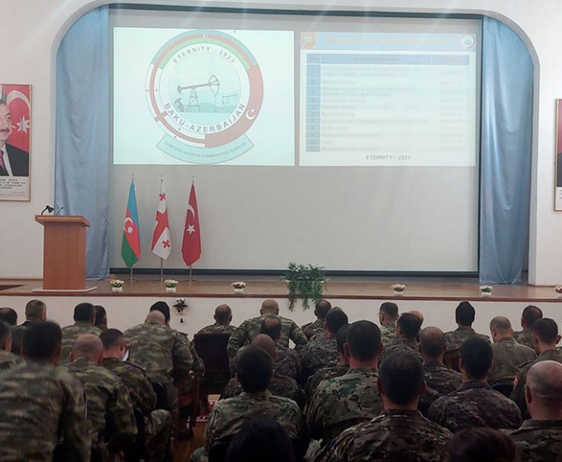 Проводятся командно-штабные учения "Eternity-2023" с участием военнослужащих Азербайджана, Турции и Грузии - ФОТО