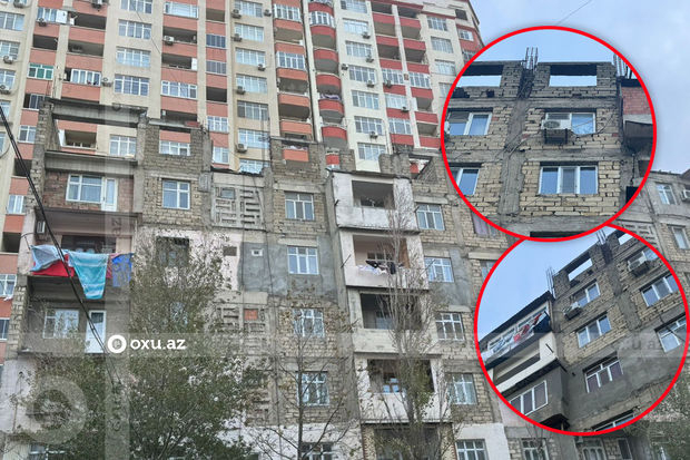 Опасная ситуация в Баку: жильцы здания живут в недостроенных квартирах - ВИДЕО