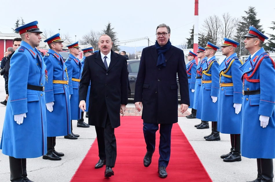 Завершился визит Ильхама Алиева в Сербию - ФОТО