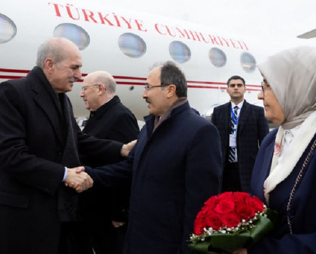Председатель Великого национального собрания Турции прибыл в Баку
