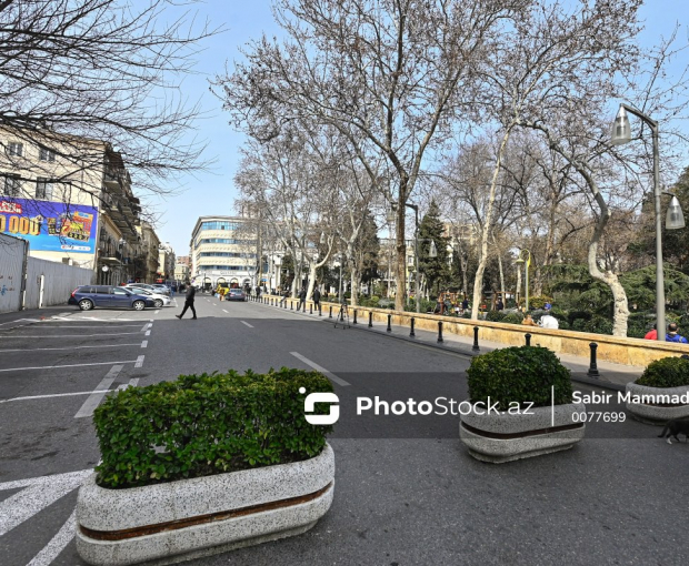 В Баку ограничено движение транспорта вокруг сада имени Хагани - ФОТО