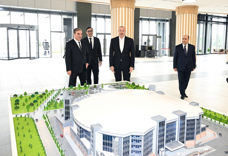 Президент Ильхам Алиев принял участие в открытии Гянджинского дворца спорта - ОБНОВЛЕНО + ФОТО